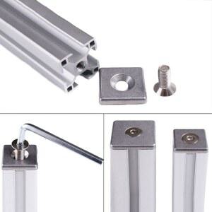 단일 또는 이중 구멍이 있는 알루미늄 프로파일 엔드 캡 커버 플레이트 2040 3030 3060 4040 4080 6060 EU