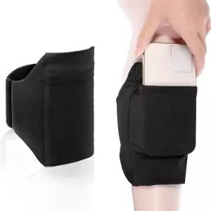 HJZII 휴대폰 다리 스트랩 홀더 발목 지갑 조절 가능한 팔 럼 종아리 허벅지 보관 가방 조거 기 운동용