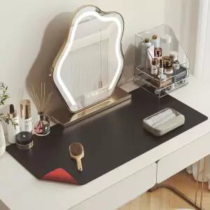 배니티용 던트리 메이크업 매트 23.6인치 x11.8 양면 가죽 청소하기 쉽고 방수 및 방유가 가능하며
