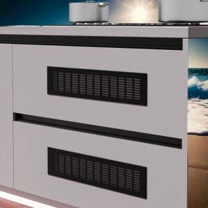 1Pcs 가정용 공기 구 그릴 벽 환기 커버 옷장 부품 50/60/80mm * 150 500mm 찬장 용 알루미늄 DIY 액세서리