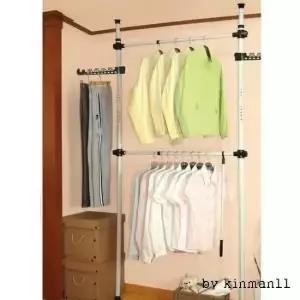 [JED] HN 2단행거 기둥형행거 옷걸이행거 고정식 옷걸이