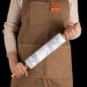 나무 손잡이 대리석 핀 부드러운 표면 보관 베이스 반죽 롤러 붙지 않는 스틱 파이