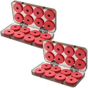 타즈두리안 2 세트 16축 낚싯줄 폼 스풀 & 보드 레드 ABS 보관함 정리함 보트 바다용 경량 퀵 드라이