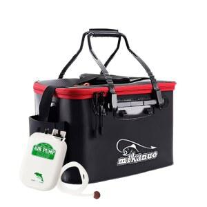바칸 낚시 쿨러 박스 양동이 아웃도어 장비 접이식 아징 활용 40cm 23L 에어 펌프 세트 블랙