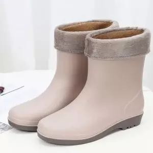 여자방한신발 베이직 여성 기모 방한 장화 겨울 방한화 털장화 부츠