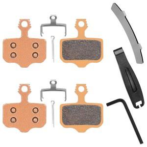 Sram 브레이크 패드와 호환되는 2쌍의 소결 금속 전기 자전거 패드, Avid Elixir E1 E3 E5 E7 ER CR XO XX DB1 DB3 DB5, 도구와 함께 너트