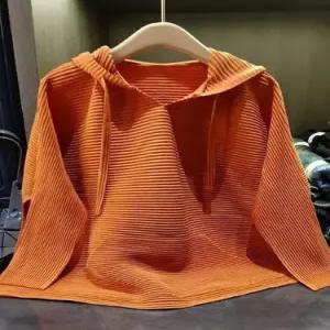 엘럽 여자 봄 후드티 후드 솔리드 풀오버 빅사이즈 가오리핏 셔링 스트링 톱 박템1