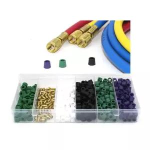 호환  500PCS 에어컨 냉매 충전 도구 씰링 링 516 14 316 R410a R134a R22 냉매 충진 파이프 개스킷