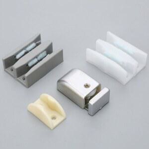 10개 유리 슬라이딩 도어 가이드 샤워룸용 하단 장착 내구성 플라스틱 트랙