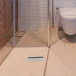 슬라이딩 샤워 도어 하단 트랙 가이드 (8 14mm 유리 프레임리스용) 안정적인 부드러운 설치