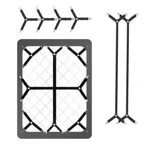 CXYNDFA 6팩 조절식 시트 스트랩, 맞춤형 홀더 가 침대 시트를 즉시 안전하게 고정합니다! 이 튼튼한 클립은 최대 21인치 깊이의 매트리스에 단단히 고정하여 깔끔한 디자인을