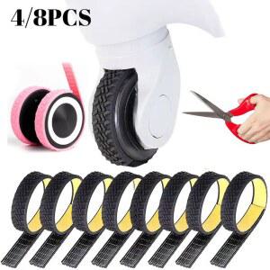 4/8PCS 수하물 바퀴 보호대 실리콘 가방 부품 차축 소음 감소 박스 터 커버