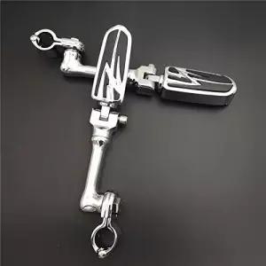 라이트닝 풋 페그가 장착된 XKH-크롬 롱 앵글 조절식 키트 혼다 골드윙 VTX1300 섀도우 발키리