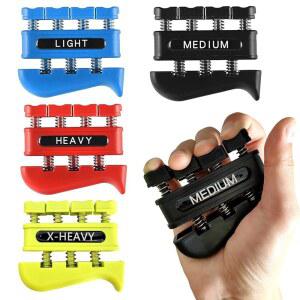 4 웨이트 그립 근력 트레이너 세트, 핸드 핑거 운동기, 강화기, 워크 피트니스 뮤지션 릴랙스