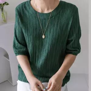 김여사, [빅사이즈](66-99) 인견 플리츠 블라우스 3BL405118