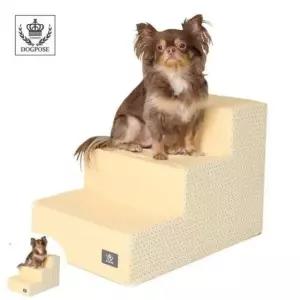 [반려] 3단 쇼파 커버 스텝 애견 슬라이드 나무 쥬시폼폼 강아지계단 원목 옐로우 발판 침대계단
