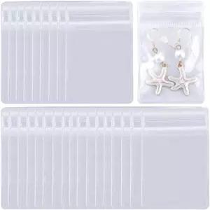 SOFPLATE 100개 클리어 주얼리 백 4x6cm PVC 산화 방지 지퍼 안티타니쉬 비닐 포장용 투명 보관 파우치