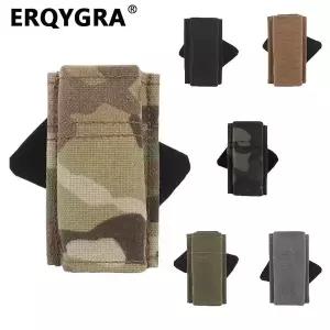 호환  ERQYGRA 전술 Molle FAST 멀티 앵글 9mm 싱글 매거진 파우치 시스템 허리 가방 홀스터 야외 사냥 장