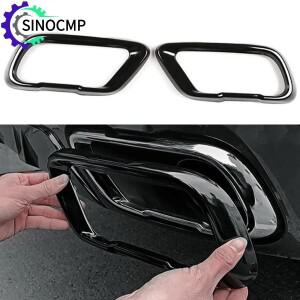 BMW X5 G05 X6 G06 X7 2019-2023 블랙 자동차 외장 부품 스타일링 몰딩용 배기 머플러 테일 파이프 커버 트