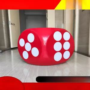 대형 주사위 게임 50cm 단체용 굴리기 놀이 야유회 블루 수리