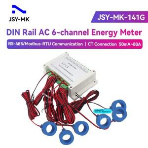 JSY-MK-141G 6채널 80A RS485 Modbus-RTU 딘레일 에너지 미터