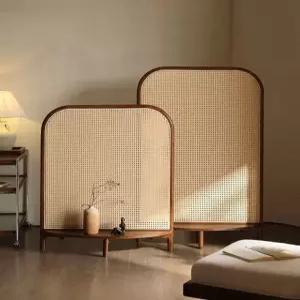 파티션 스크린 라탄 가림막 카페 원룸 거실 가벽 병풍 안방 인테리어 분리대