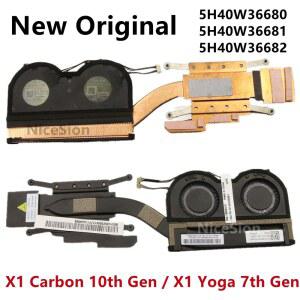 노트북 용 새로운 원본 ThinkPad X1 Carbon 10th Yoga 7th Gen C 냉각 팬 방열판 5H40W36680 5H40W36681