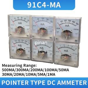 91C4- mA DC 포인터 유형 밀리암페어계 아날로그 역학 플레이트 테이블 전류계