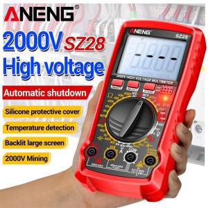 2000V 고전압 멀티미터 ANENG SZ28 스마트 ACDC 전류 테스터 옴 Hz 다이오드 NCV 전기 기술자용 도구
