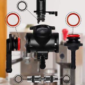 도매 15개 O-링 씰 키트 실리콘 가스켓 사에코 커피 머신 브루잉 그룹 스파우트 커넥터 씰링 링 액세서리