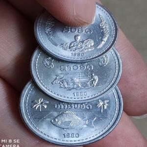 LAOS 100% 진짜 기념 주화, 오리지널 컬렉션, 3 개 세트