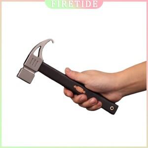 TC4 티타늄 합금 망치, 야외 캠핑용 휴대용, 초경량, CNC 가공된 흑단 손잡이