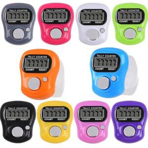 와이멜토이 계산대 전자 핑거 카운터 디지털 클리커 뜨개질 / 골프 코칭 굿즈 계산 랩 등을 위한 5자리 LCD 카운팅
