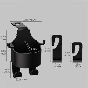 자동차 좌석 뒷면 다기능 후크 창의적인 물컵 거치대 인테리어 보관함 여행 액세서리