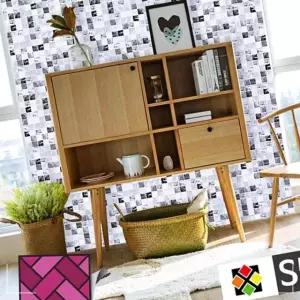 벽지 시트지타일 DIY 스티커타일 S58 회색바둑판 PW8B3611