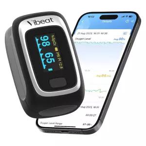 블루투스 손가락 끝 맥박 산소 측정기 Vihealth APP가 포함된 Vibeat SPO2 모니터 있는 휴대용 센서 배터리