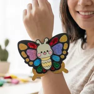 봄활동 미술놀이재료 포일아트 나비팔찌만들기