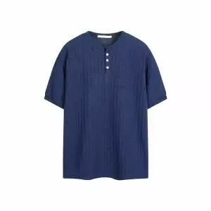 [하프클럽/해리슨]골지 헨리넥 니트 반팔 카라티 HA-1002 NATC1002