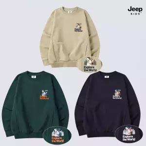 [백화점상품] 지프 키즈 맨투맨 주니어의류 백팩 곰 레터링 상의