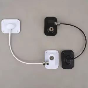 서랍 문 안전 와이어 열쇠 잠금 어린이 보호 냉장고 개폐방지 자물쇠