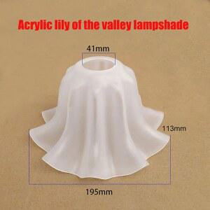 E27 아크릴 벨 난초 전등 갓 램프 액세서리 레스토랑 매달려 밤 부품 샹들리에 교체 테이블 벽 DIY