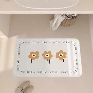 침대 카페 물흡수 발매트 라이트브라운 주방 면규조토