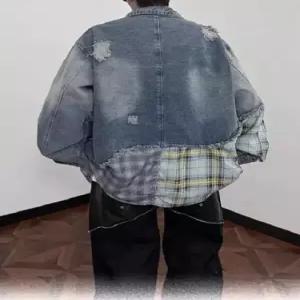 호크아이 남사친 청 빈티지 자켓 톱 코트 데일리룩 체크 워싱 KUK1