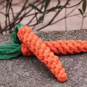 PET 강아지 장난감 이갈이 터그놀이 실타래 로프 당근