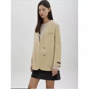 CC콜렉트 칼라리스 브이넥 핸드메이드 숏 코트 C261MSG501 350342