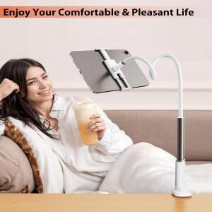 오츠바스프 구즈넥 태블릿 스탠드 홀더 클립 폰 침대용 조절 가능한 플렉시블 롱 암, 게으른 브래킷, 4.7-1