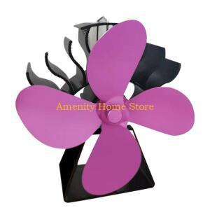 F26C 4 블레이드 스토브 팬 버너용 목재 통나무용 열 구동 벽난로 조용하고 효율적인 분배