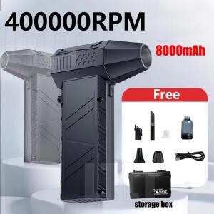 터보 제트 팬 8000mAh 충전식 송풍기 브러시리스 모터 공기 400000 RPM 휴대용 먼지 전기 건조기