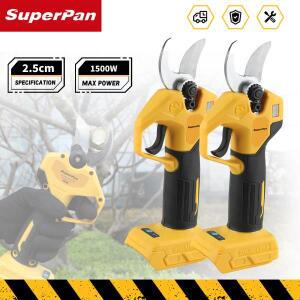 슈퍼팬 파워툴 전정기 충전식 무선 헤비듀티 고속 절단 헤지 트리머 도구 (디월트 18V 배터리 핀 호환)