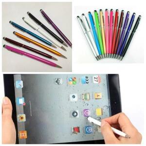 200pcs 아이폰 태블릿 안드로이드 휴대 전화 용 볼펜이있는 고감도 용량 성 스타일러스 터치 스크린 펜